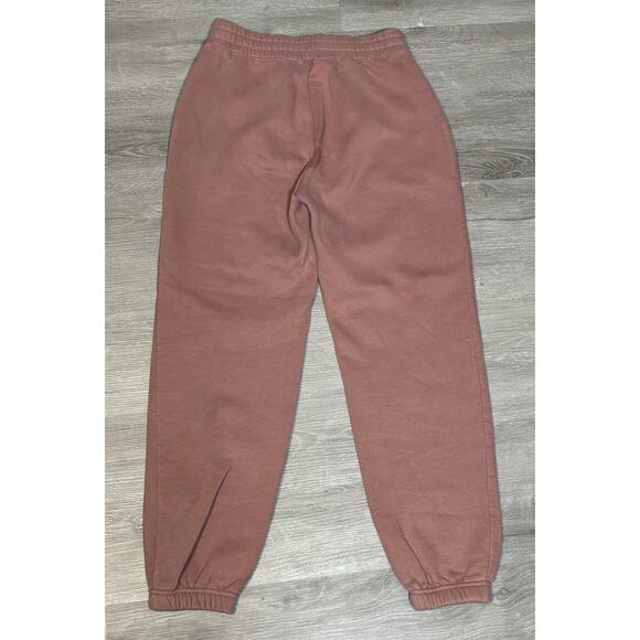 Abercrombie Fleece Joggers Mens Small Brown Tapered Sweatpants Fitness Training - Picture 2 of 3
